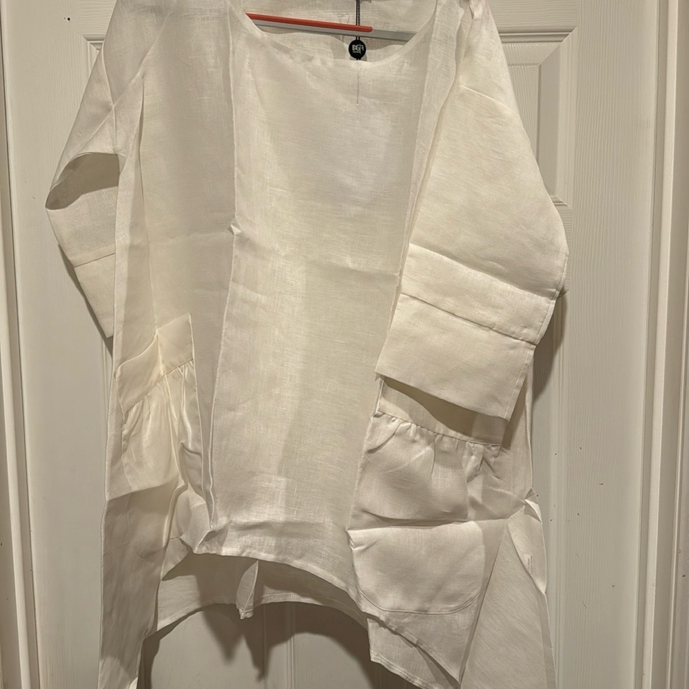 White Linen Top